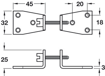 Worktop Connect Bolt+Brackets SZP - view 2