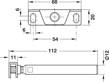 Con Shelf Support 24mm Wood/Wall Screw - view 2