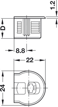 Rafix 20 Housing w Ridge 19mm Plastic Brown - view 2