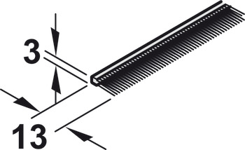 Slido D-Li12 50/120F Brush Seal Plastic 3.0m