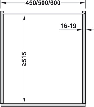 VS SUB 500mm PO Bskt DoorFix 1xSph Chrome - view 4