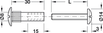 Connecting Screw M6x56-65mm Steel NP - view 3