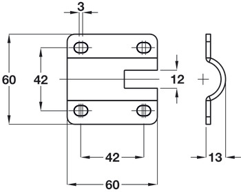 Atlas Wall Plate Steel/Zinc Alloy ZP - view 4