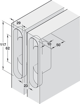 Soss Concealed Door Closer Kit Zinc Alloy/Steel SBP - view 3
