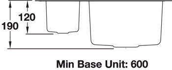 Rectangle Atl.Classic UB3515 1.5B Sink Rev Stainless Steel - view 2
