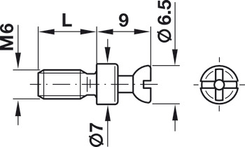 Rafix Connect Bolt M6x7.5mm Steel Bright - view 3
