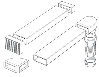 Smeg SP150FLAT Ducting Kit Comprehensive