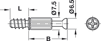 Minifix S200 Con Bolt 5/24mm Steel Galvanised - view 2