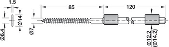Con Shelf Support 12mm Press Wall - view 2