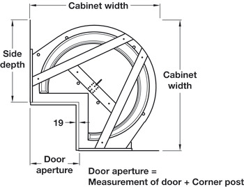 Mondo 90D Carousel 340mm Door ProArc Grey - view 4