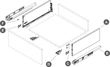 Vionaro Drawer Set w Dynapro 185/350mm Gph - view 4