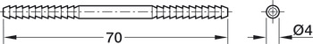 Door Panel Con.Bolt D4x70mm Steel CP - view 3