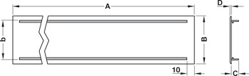Ventilation Grille Rectangle 150x250mm Aluminium M.Silver Fire Rated - view 3