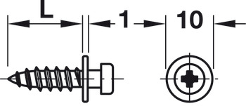 Modular Screw Collared D4x12.5mm Steel Galvanised - view 4