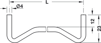 Shelf Support Swedish D4x320mm Steel NP - view 2