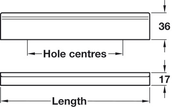 Curve Profile Handle Aluminium SSE 416mm Fixing Centres - view 4