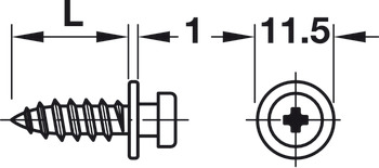Modular Screw Collared D4x12.5mm Steel Galvanised - view 5