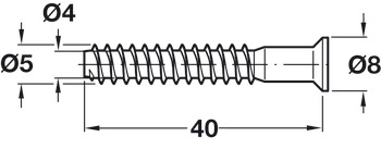 Confirmat Screw D08x50mm D4.0mm SZ2 Steel Glv - view 2
