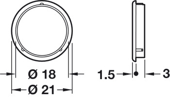 Spider Cover Caps D18mm Zinc Alloy NP - view 2