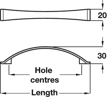 Odessa Bow Handle Zinc Alloy Bru Copper 128mm Fixing Centres - view 2