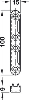 Noval K Bed Fitting SF Steel Blu Glv 100mm - view 2