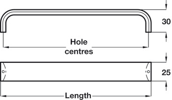 Pembridge D Pull Handle Aluminium PC 320mm Fixing Centres - view 4