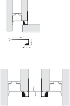 Gola System D Profile Vrt Ovn 580mm Aluminium Copper - view 3