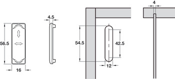 Libra Cover Caps 56.5x16mm Zinc Alloy NP - view 2