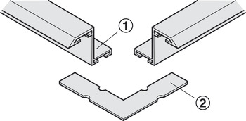 Corner Connector for Z Frame Profile Stainless Steel - view 2