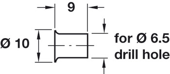 Socket D6.5mm Plug-In Steel FB - view 2
