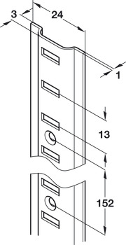 Raised Bookcase Strip 1829mm Steel Brown - view 2