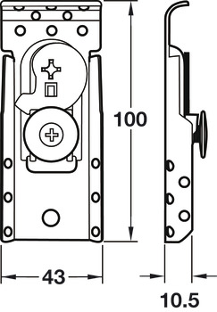 Koala Cabinet Hanger Concealed SF UH SZP - view 2