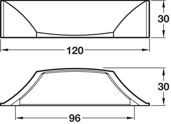 Augusta Cup Handle Zinc Alloy Polished Chrome 96mm Fixing Centres - view 3