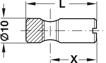 Cross Dowel M6x14mm Eccentric Bright Steel - view 2