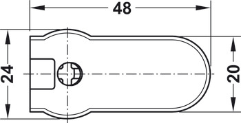 Rafix 20 Housing w Ridge 19mm Zinc Alloy NP - view 3