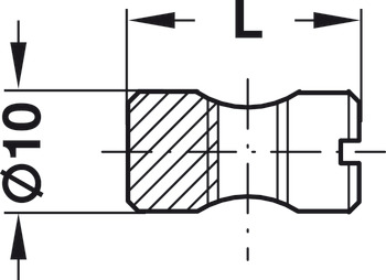 Cross Dowel M6x20mm Centric Bright Steel - view 3