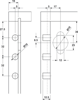 Traser-8 Cab Hanger/Supp Knock-in RH SZP - view 2