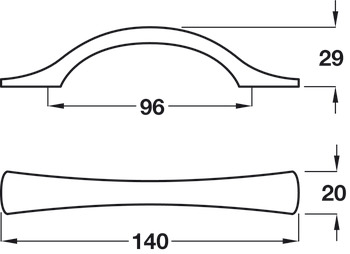 Emily Bow Handle Zinc Alloy Matte Nickel 96mm Fixing Centres - view 2
