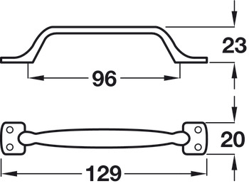 Knightsbridge D Pull Handle Zinc Alloy SSE  96mm Fixing Centres - view 2