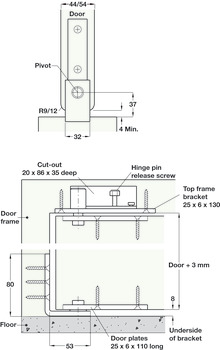 Dbl Action Pivot Set - Frame 304 SSS - view 2