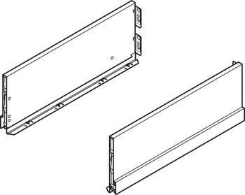 NPS Drawer Sides 186/450mm Stn 1pr - view 3