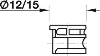 Minifix 15 Housing 15mm wo Rim Bright - view 4