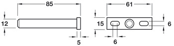 Con Shelf Support 22mm Wood/Wall Screw - view 3