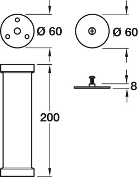 B/fast Bar Support 90D Glue Steel/Zinc Alloy PC - view 2