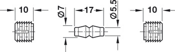 Dowel Connector 2Pt Plug-In Nyl Nat Col - view 3