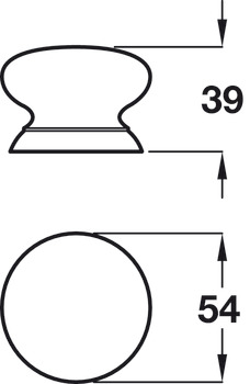 Victorian CrossGrain Knob Stain Oak 54mm - view 2