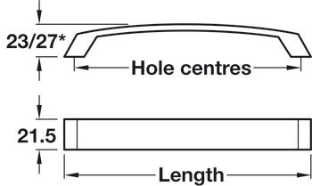 Tavistock Bow Handle Aluminium SSE 160mm Fixing Centres - view 3