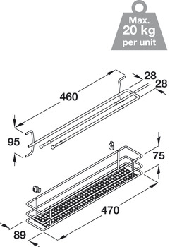 VS SUB Side 150mm Bskt/Towel Sph Chrome - view 2