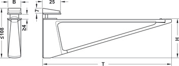 Shelf Clamp Support 4-45mm Screw Stainless Steel Eff - view 4