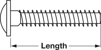 BP Handle Screw Flat/Combi M4x23mm Steel Glv - view 2